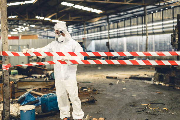 Professional Sewage Cleanup technician working in Saint Ann, MO